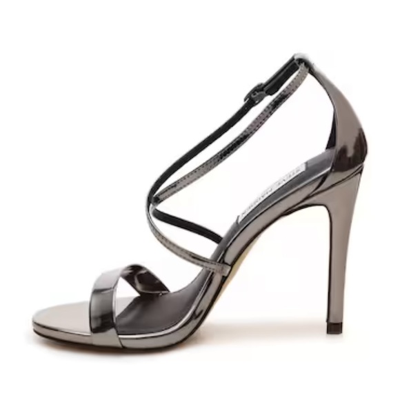 STEVE MADDEN STRAPPY HEELS - FELIZ PEWTER SIZE 8.5 - Picture 10 of 11